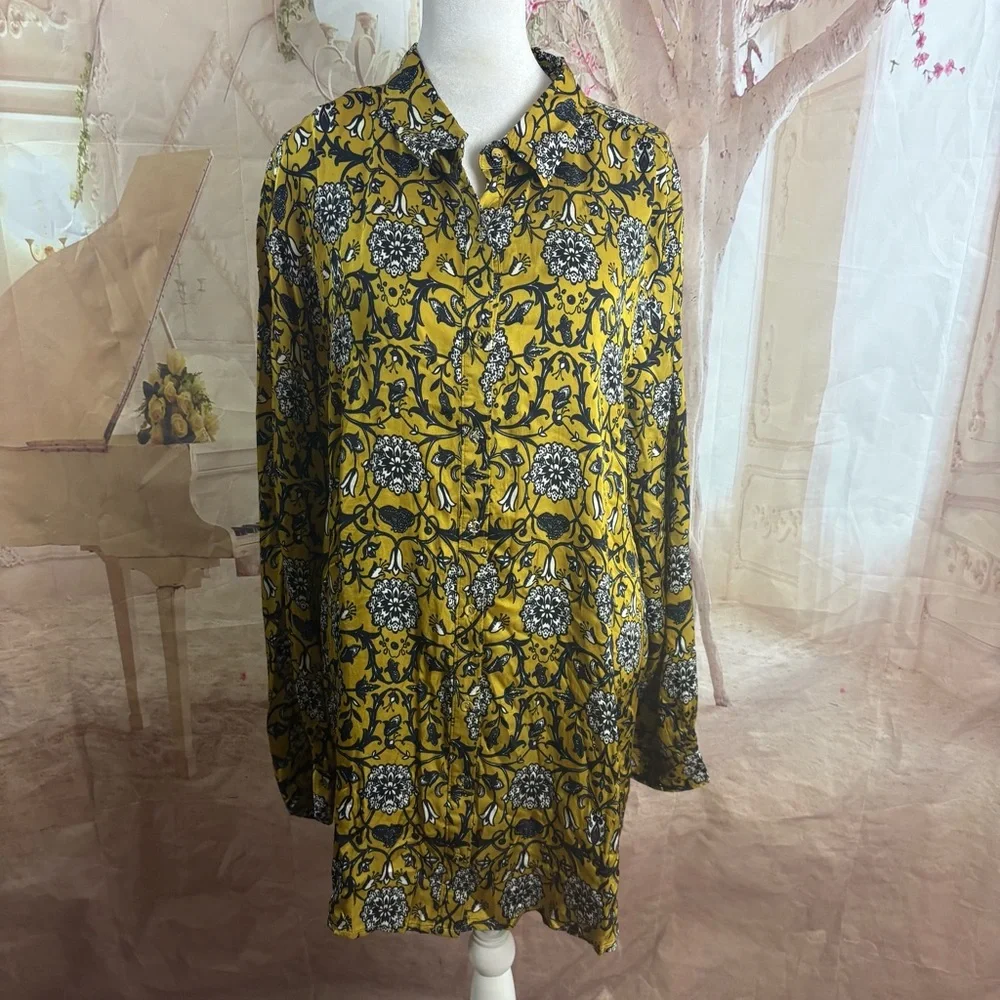 NEW Johnny Was MIEL DE LUNE VELVET BACK OVERSIZED SHIRT - Picture 9 of 13